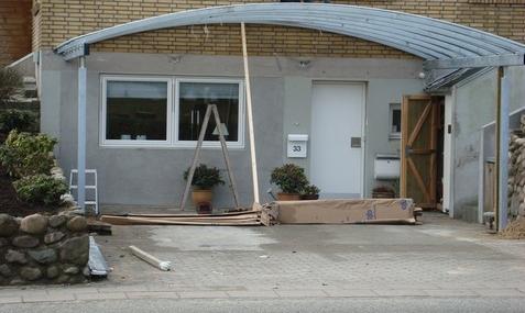 carport with round roof, from poland